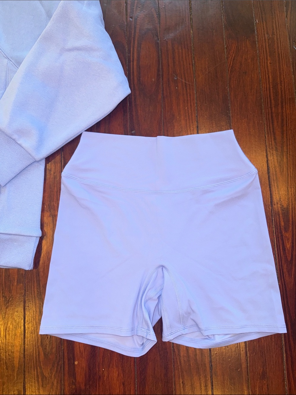 COMFRT mock pull over and biker shorts set in Allure - Picture 3 of 8